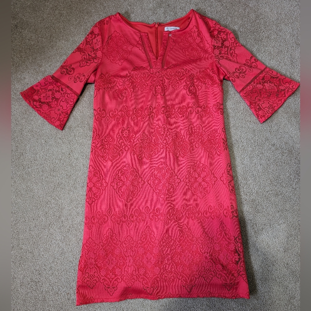 Dress Barn Red Lace Formal Dress